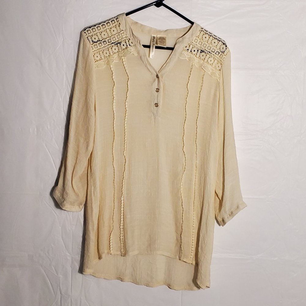 WOMEN'S LRG SIMPLY IRRESISTIBLE SEMI SHEER BLOUSE